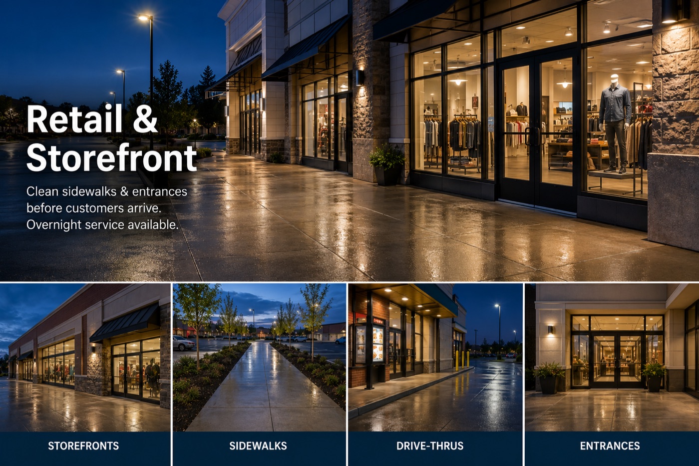 Retail and storefront cleaning